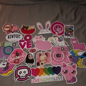 Pack of 20 trendy reusable & waterproof stickers!!